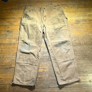 Carhartt 38x30 Double Knee Pants B136 Brown